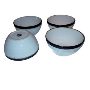 Food Network Stoneware Cereal Glass Bowls Set Of 4